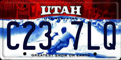 UT license plate C237LQ