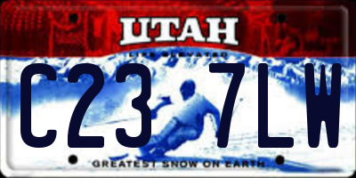 UT license plate C237LW