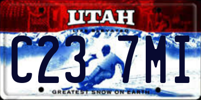 UT license plate C237MI
