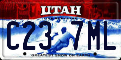 UT license plate C237ML