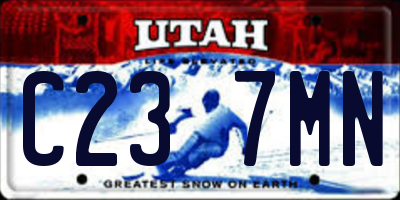 UT license plate C237MN