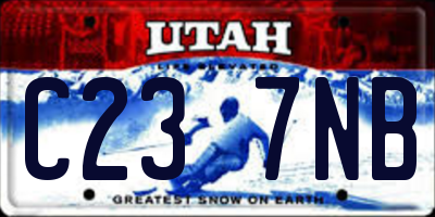 UT license plate C237NB