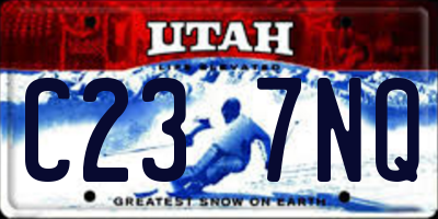 UT license plate C237NQ