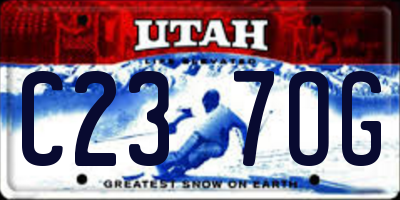 UT license plate C237OG