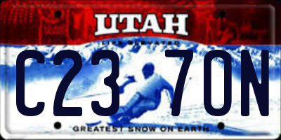 UT license plate C237ON