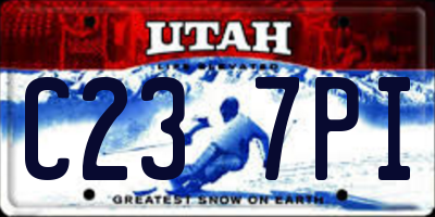 UT license plate C237PI