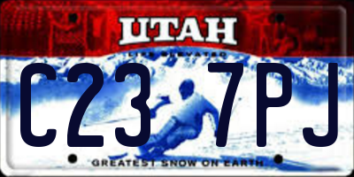 UT license plate C237PJ