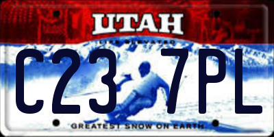 UT license plate C237PL