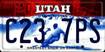 UT license plate C237PS