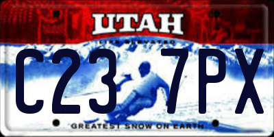 UT license plate C237PX