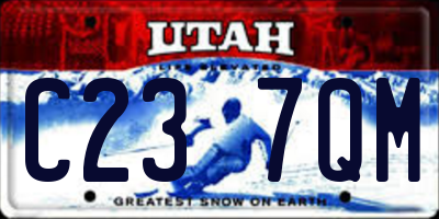 UT license plate C237QM