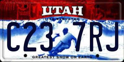 UT license plate C237RJ