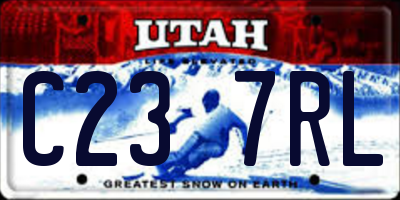UT license plate C237RL