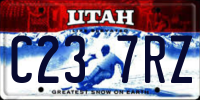 UT license plate C237RZ