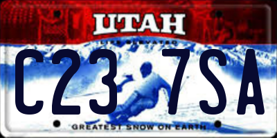 UT license plate C237SA