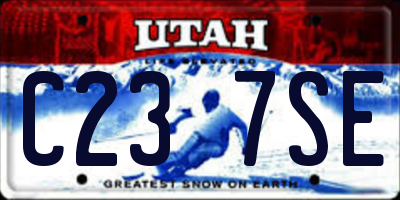 UT license plate C237SE