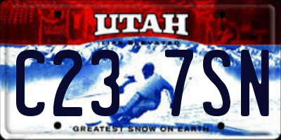 UT license plate C237SN