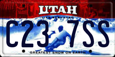 UT license plate C237SS