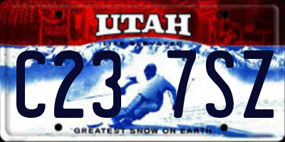 UT license plate C237SZ