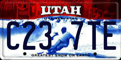 UT license plate C237TE