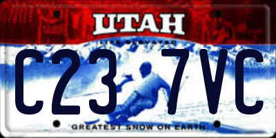 UT license plate C237VC