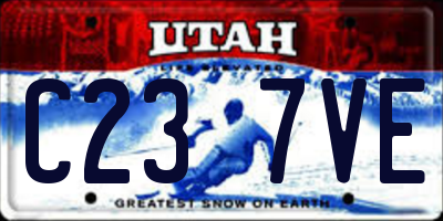 UT license plate C237VE
