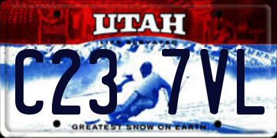 UT license plate C237VL