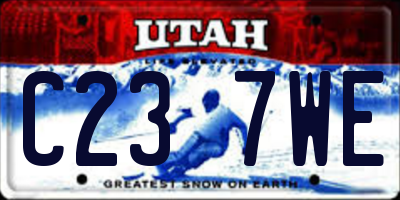 UT license plate C237WE