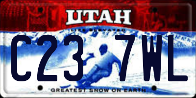 UT license plate C237WL