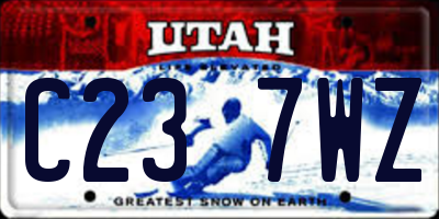UT license plate C237WZ