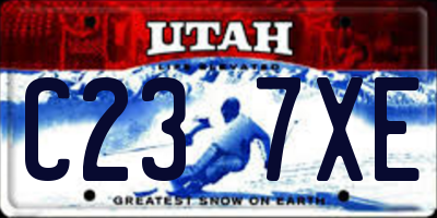 UT license plate C237XE