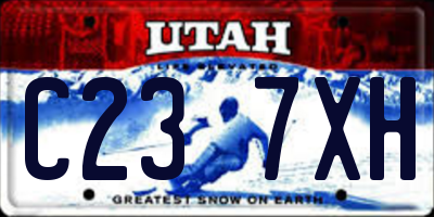 UT license plate C237XH