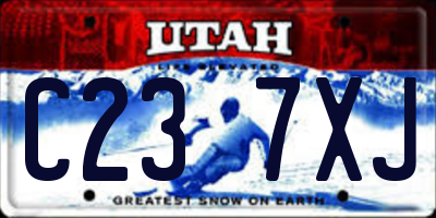 UT license plate C237XJ
