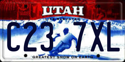 UT license plate C237XL