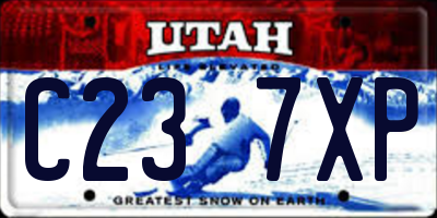 UT license plate C237XP