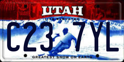 UT license plate C237YL