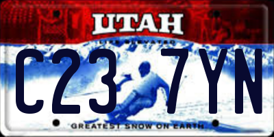 UT license plate C237YN