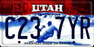 UT license plate C237YR