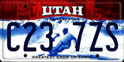 UT license plate C237ZS
