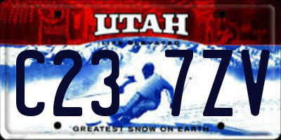 UT license plate C237ZV
