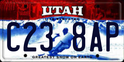 UT license plate C238AP