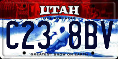 UT license plate C238BV