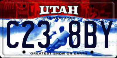 UT license plate C238BY