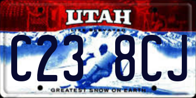 UT license plate C238CJ