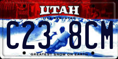 UT license plate C238CM