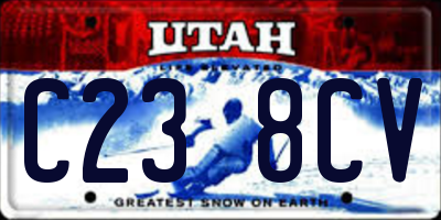 UT license plate C238CV