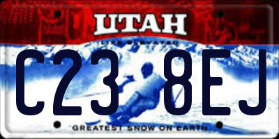 UT license plate C238EJ