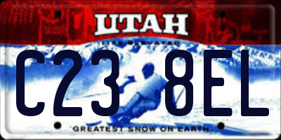 UT license plate C238EL
