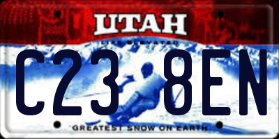 UT license plate C238EN