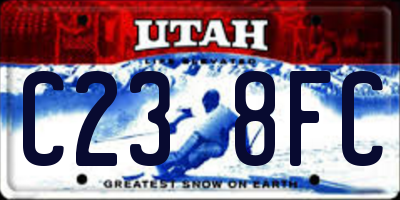 UT license plate C238FC